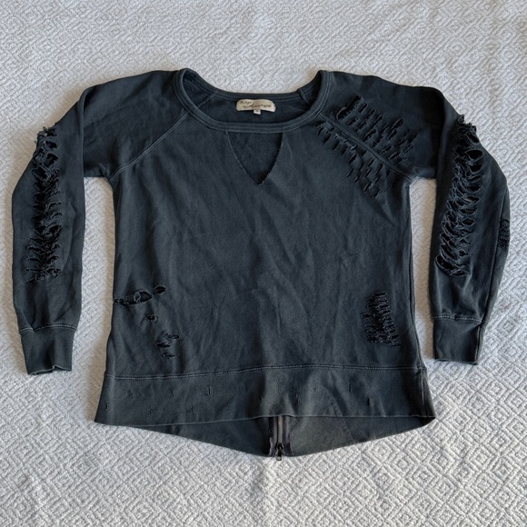 Vintage Havana Tops - Vintage Havana Distressed
Sweatshirt Gray Sz S